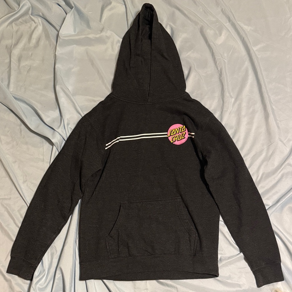 Santa Cruz Skateboards Dark Grey/Black Label Hoodie kids L